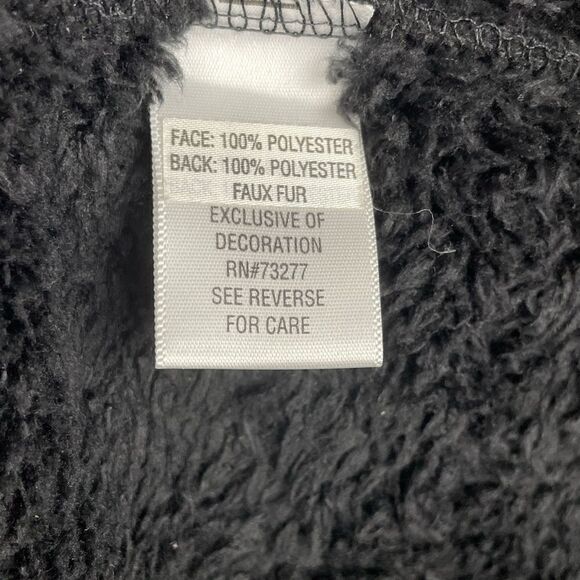 Pre-Owed Croft & Barrow Womens Black Fleece Zip-Up Jacket Size XL - Picture 6 of 6